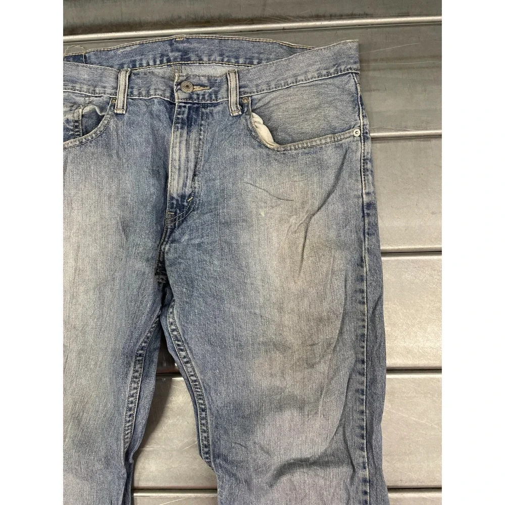 VTG Levis 559 Jeans Mens 36X34 Blue Light Wash Denim Relaxed Straight Distressed